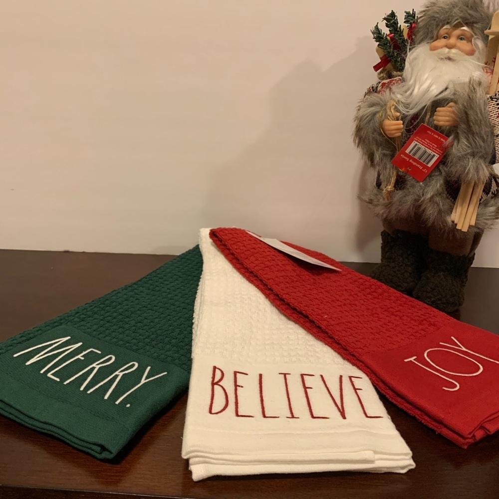 Rae Dunn Christmas kitchen towels